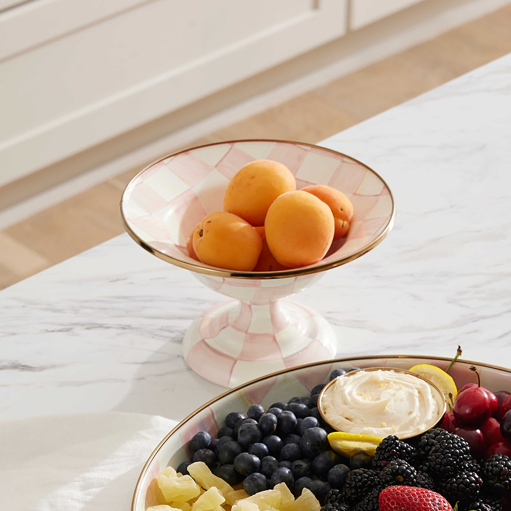MacKenzie-Childs rosy check small compote