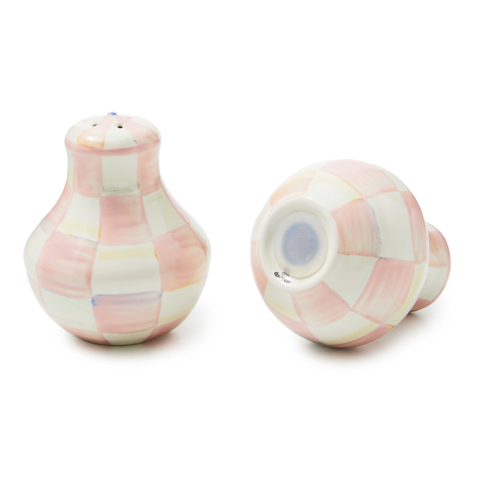 MacKenzie-Childs rosy check salt & pepper shakers