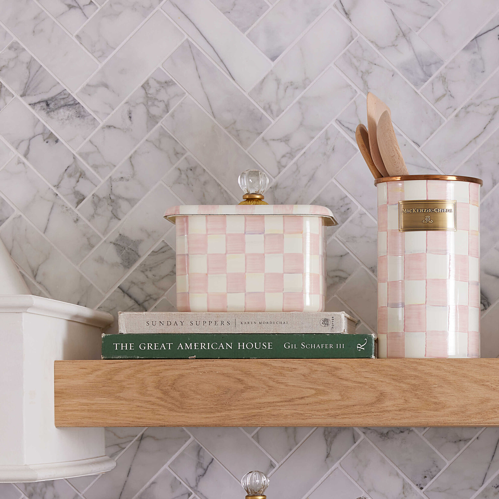 MacKenzie-Childs rosy check recipe box