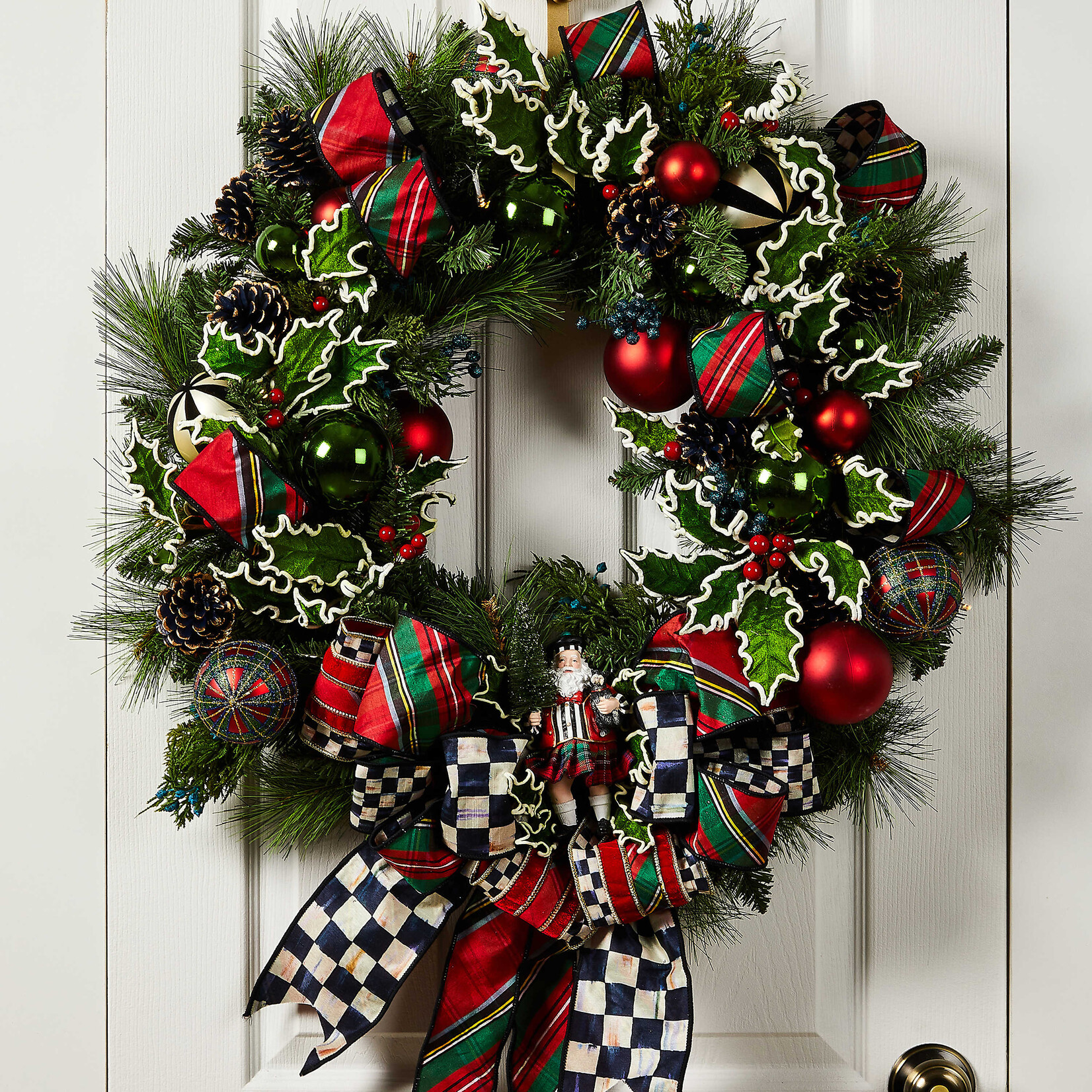 MacKenzie-Childs Tartastic Illuminated Wreath