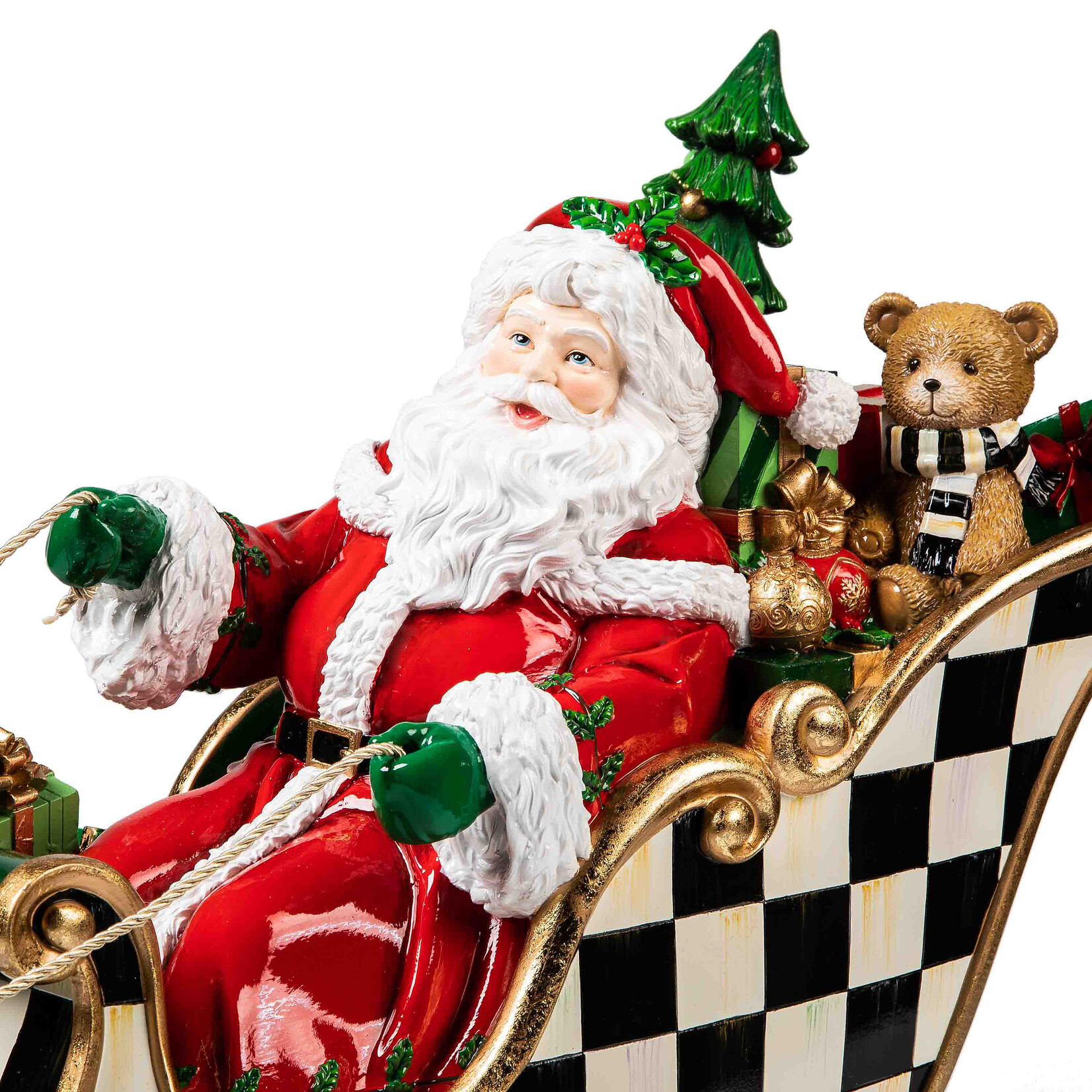 MacKenzie-Childs Night Before Christmas Santa & Sleigh