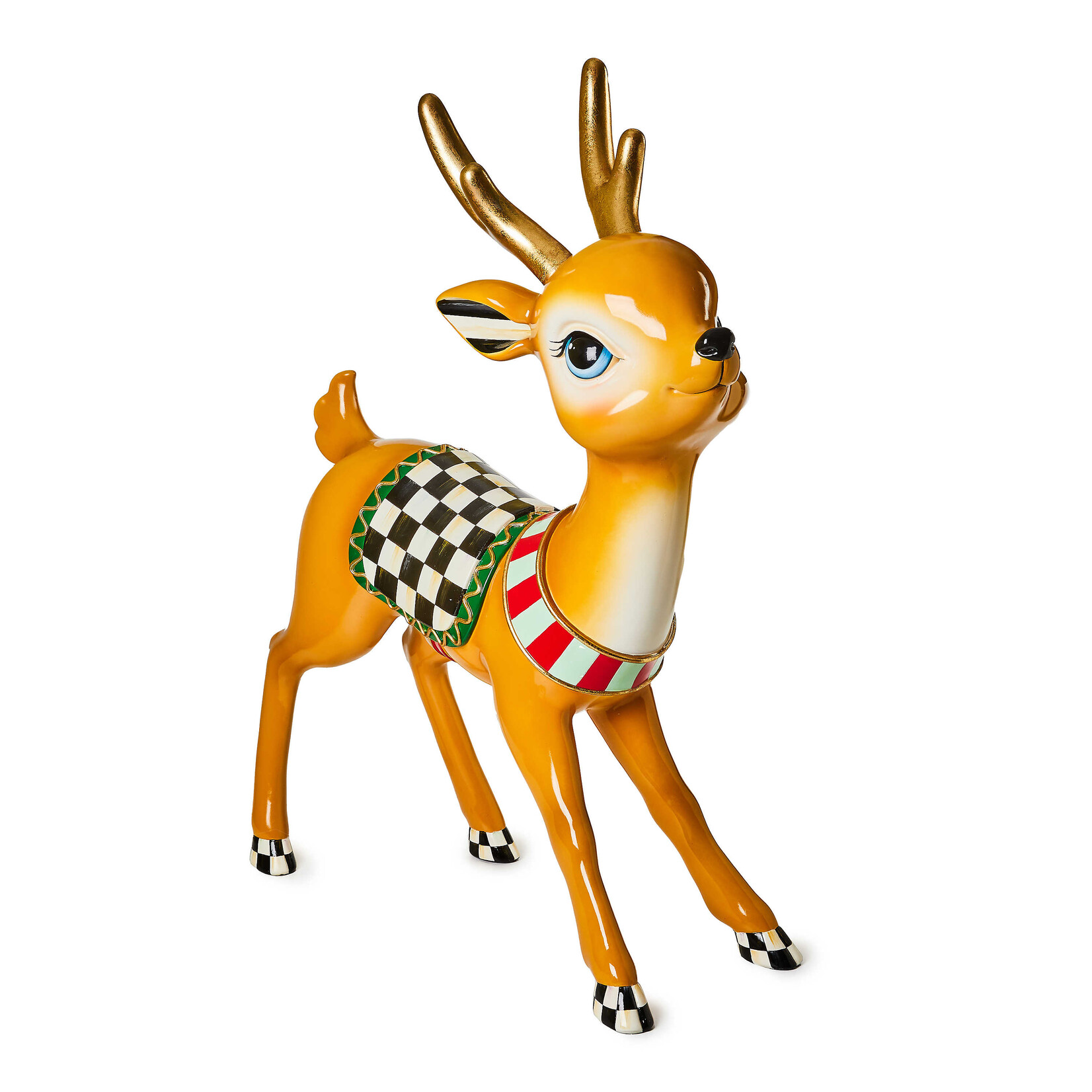 MacKenzie-Childs Granny Kitsch Check Trophy Deer