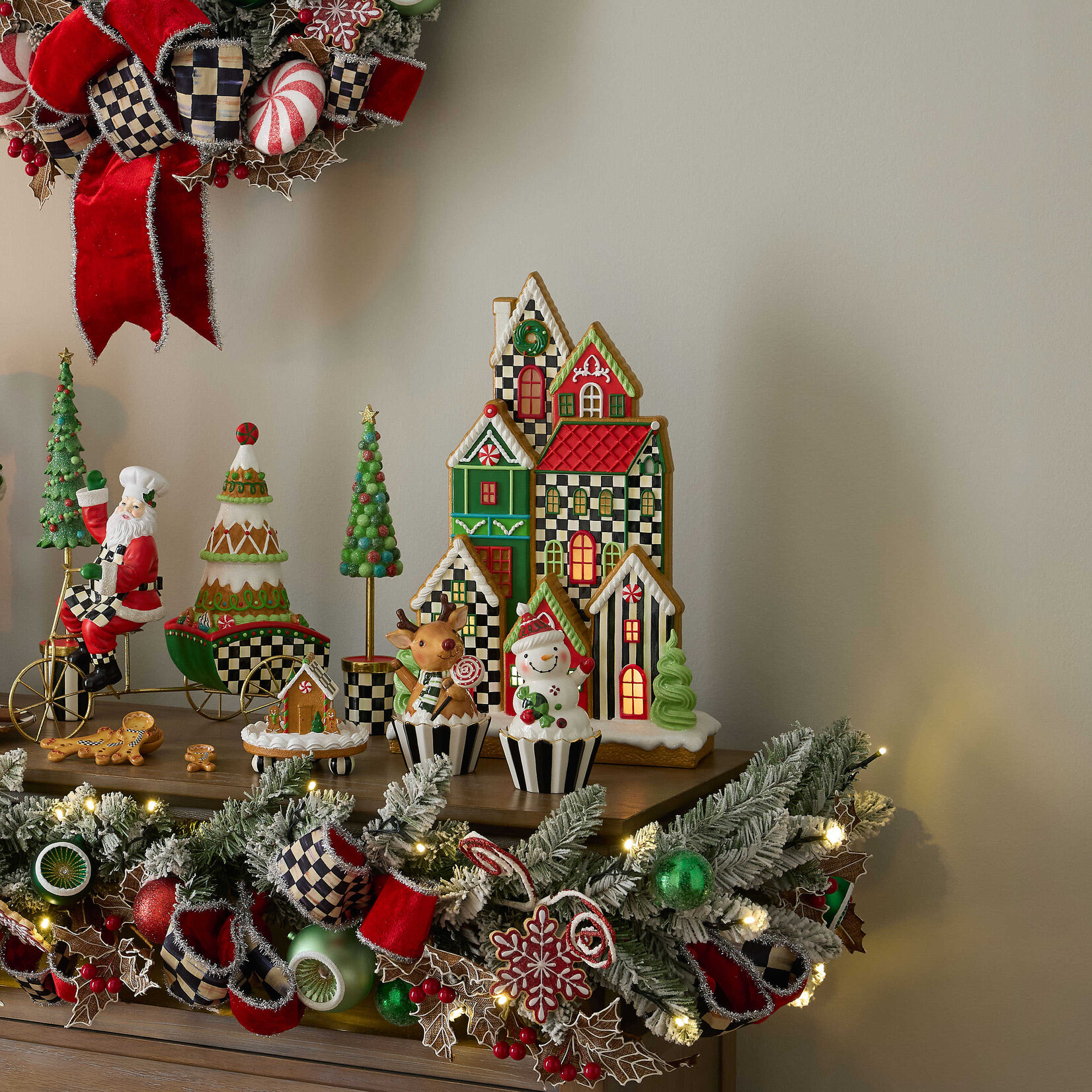 MacKenzie-Childs Bake Shop Illuminated Gingerbread Village