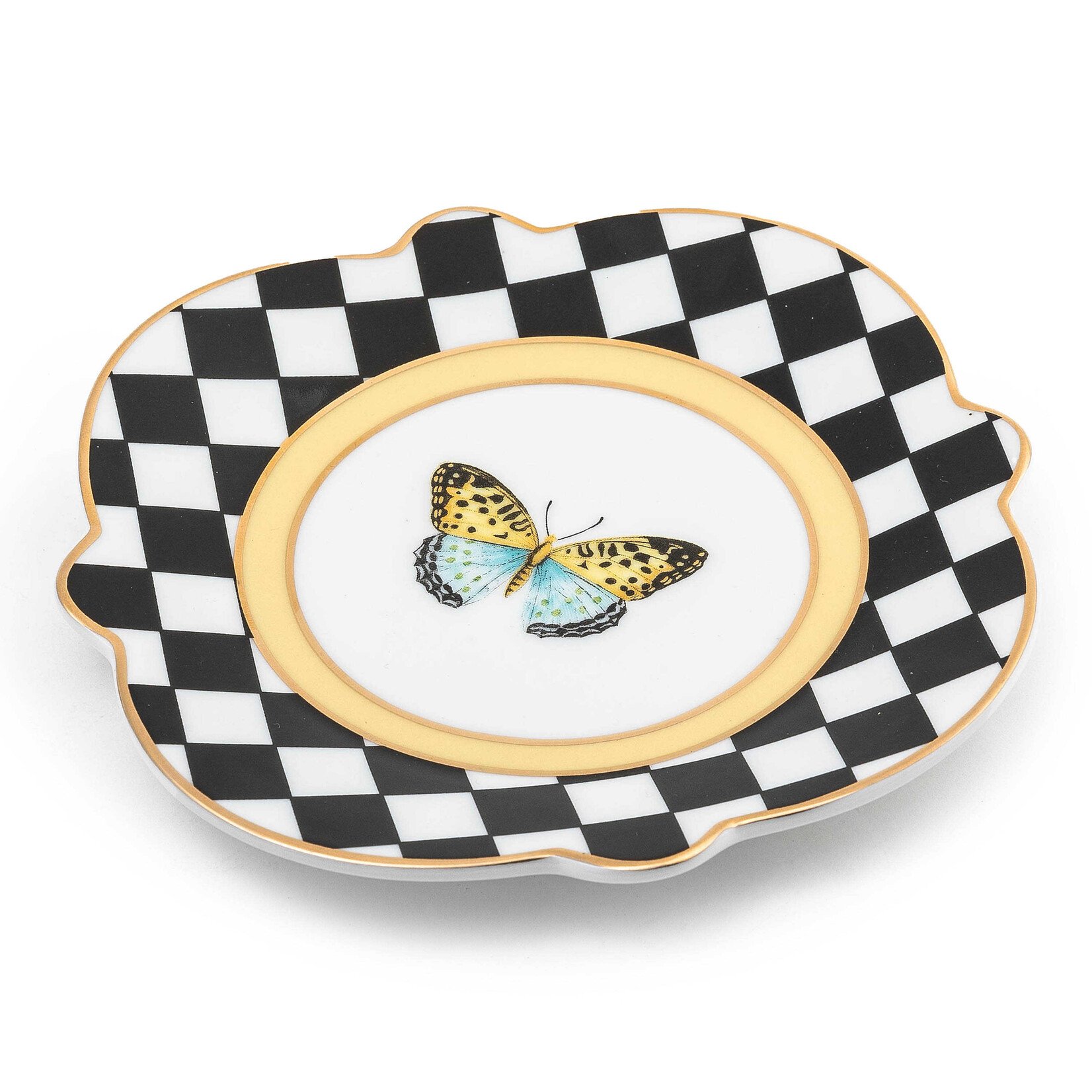 MacKenzie-Childs butterfly toile bread and butter plate