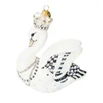MacKenzie-Childs Her Majesty Swan Glass Ornament