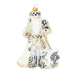 MacKenzie-Childs Crystal Palace Swan Santa Glass Ornament