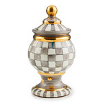 MacKenzie-Childs Sterling Check Ceramic Globe Canister