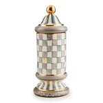 MacKenzie-Childs Sterling Check Ceramic Column Canister