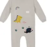Viverano Organics Dinosaur Jacquard Knit Jumpsuit