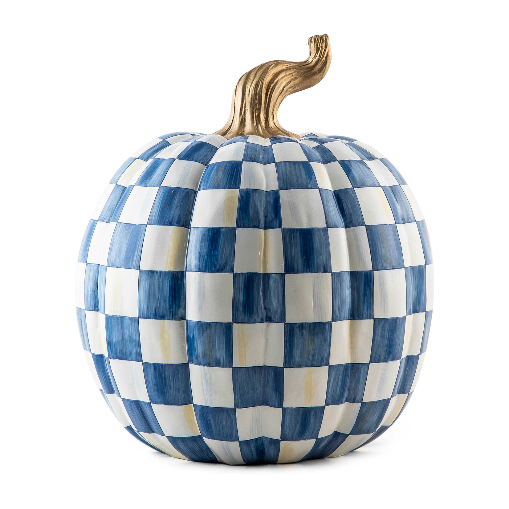MacKenzie-Childs royal check large pumpkin