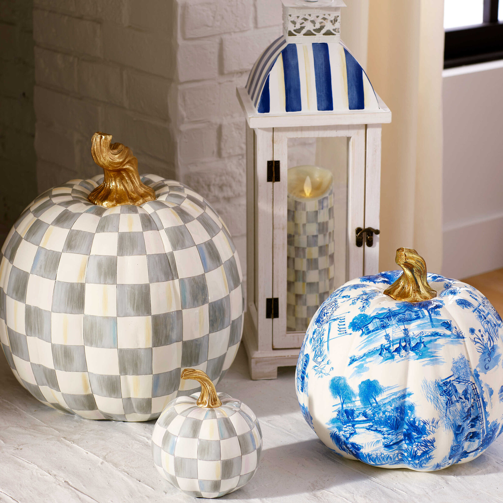 MacKenzie-Childs royal toile large pumpkin