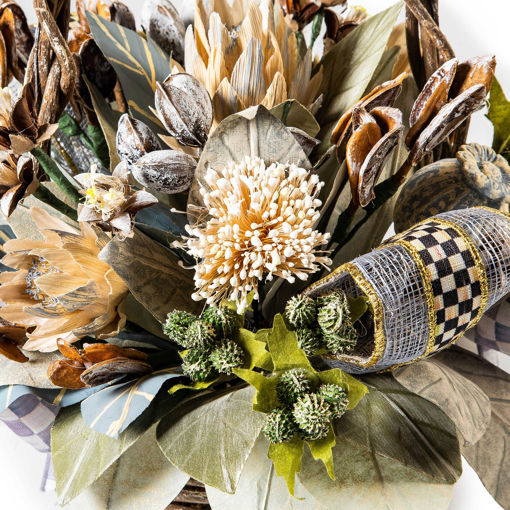 MacKenzie-Childs autumnology fall leaf & pumpkin wreath
