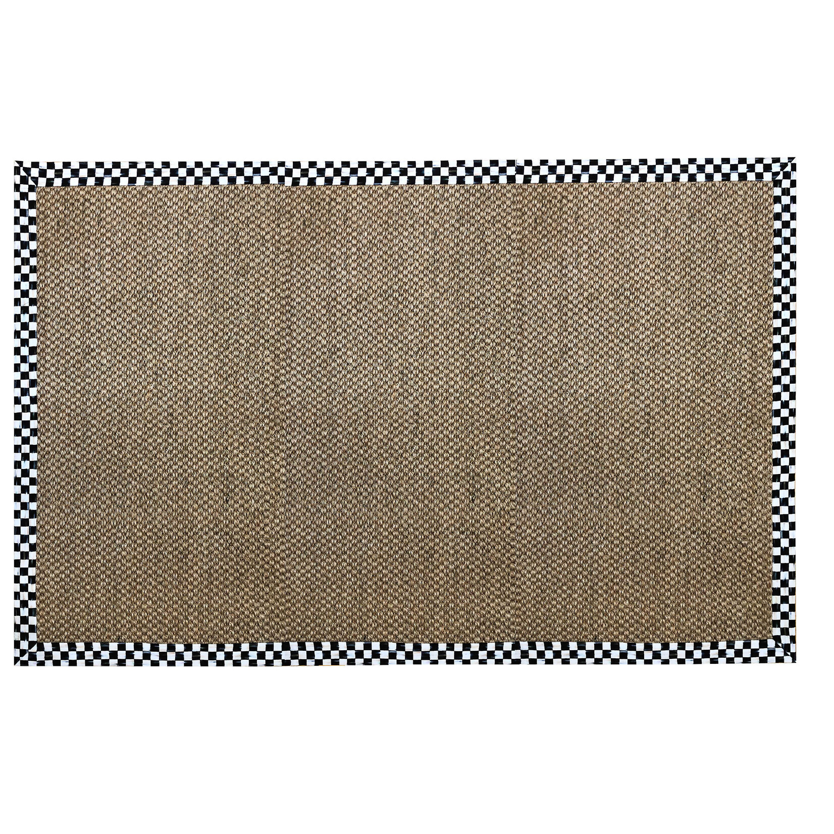 MacKenzie-Childs courtly check chunky sisal rug 8' x 10' rug