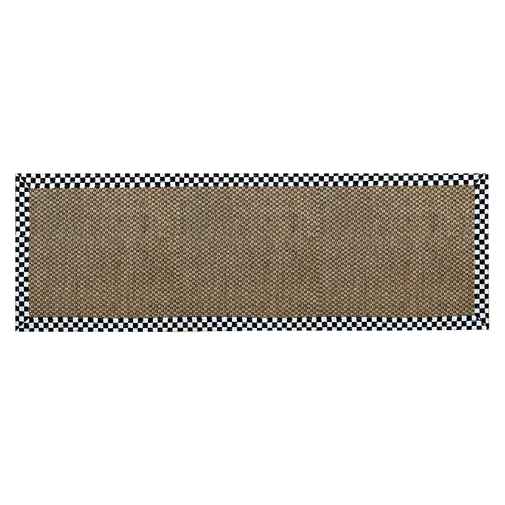 MacKenzie-Childs courtly check chunky sisal 2'6" x 9' runner