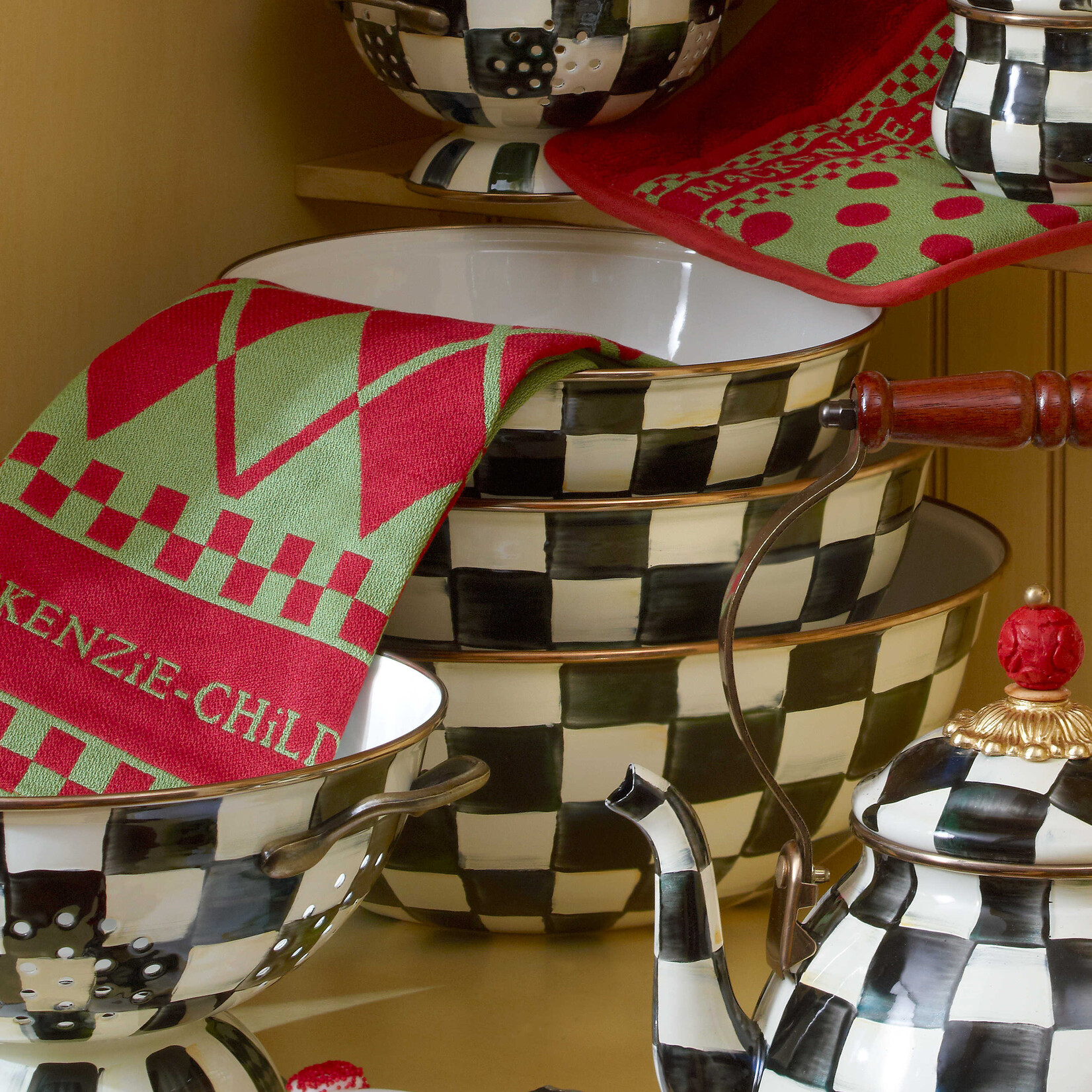 MacKenzie-Childs courtly check medium everyday bowl