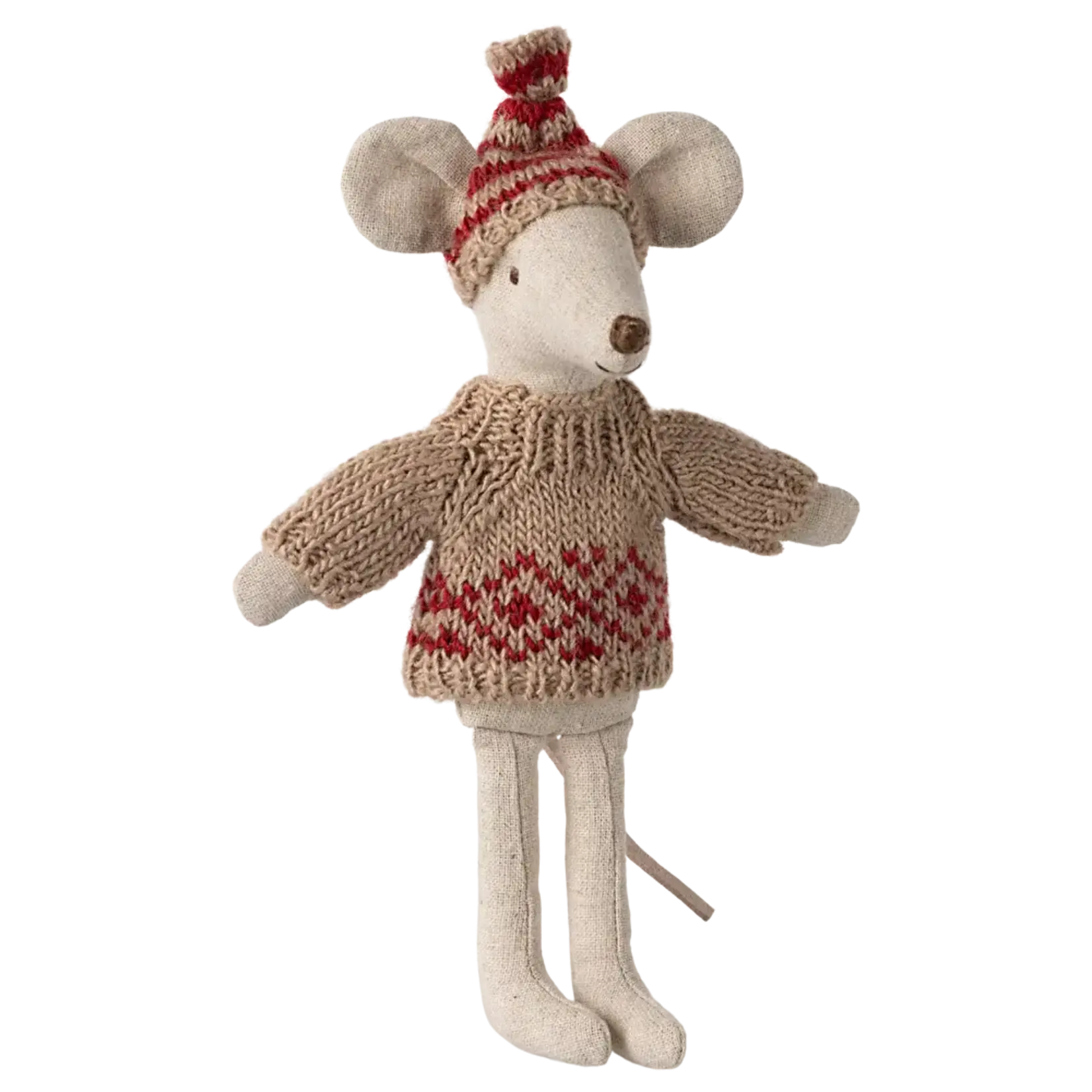 Maileg USA Knitted sweater and hat, Mum mouse