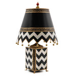 MacKenzie-Childs courtly zig zag table lamp