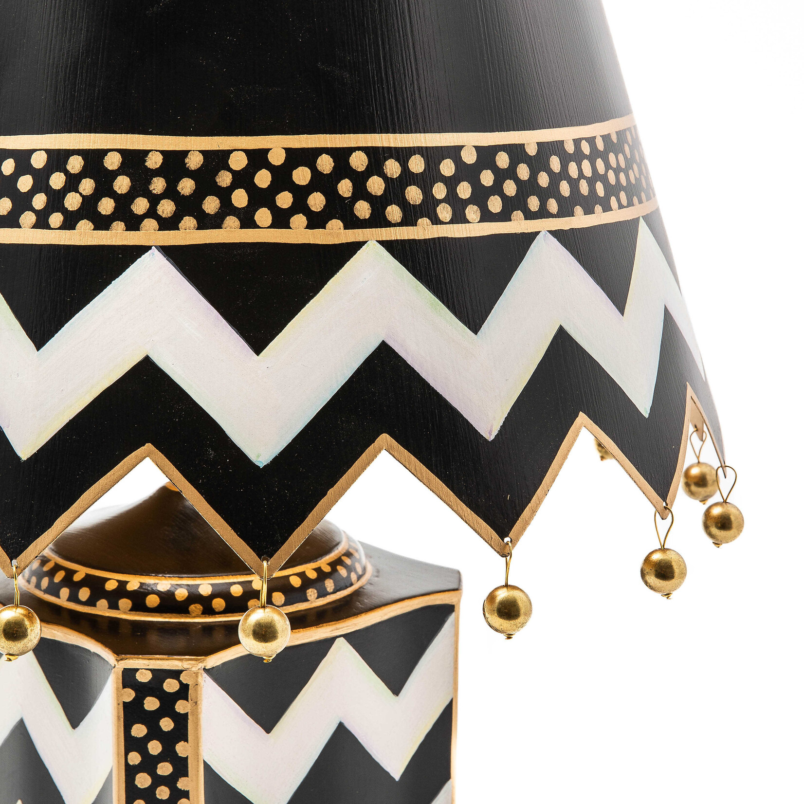MacKenzie-Childs courtly zig zag table lamp