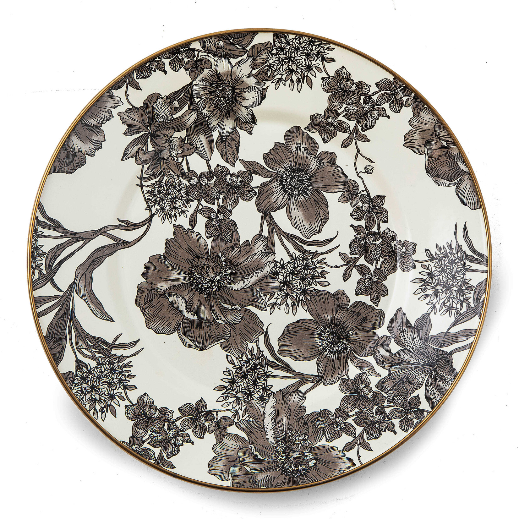 MacKenzie-Childs Sterling English Garden Enamel Dinner Plate