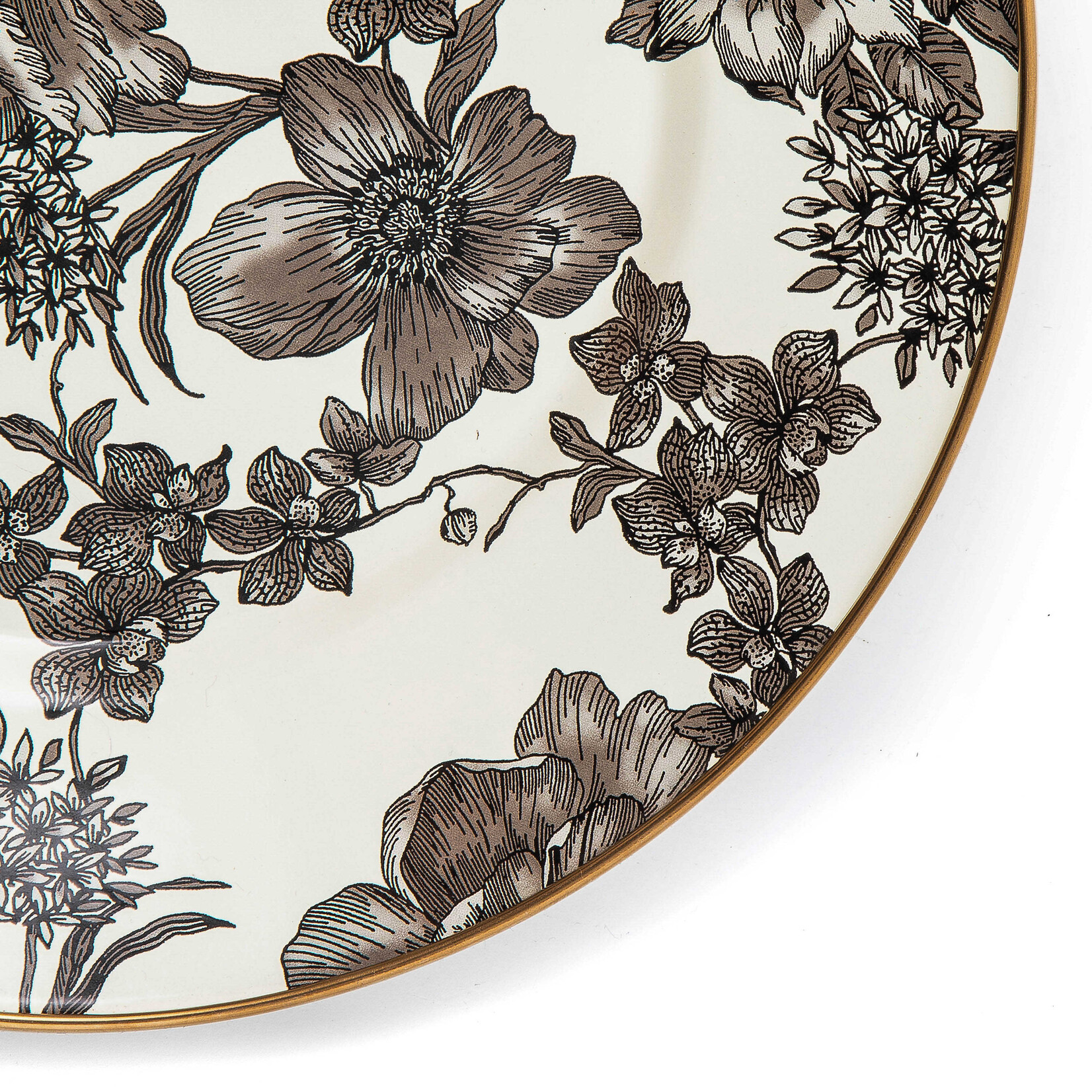 MacKenzie-Childs Sterling English Garden Enamel Dinner Plate