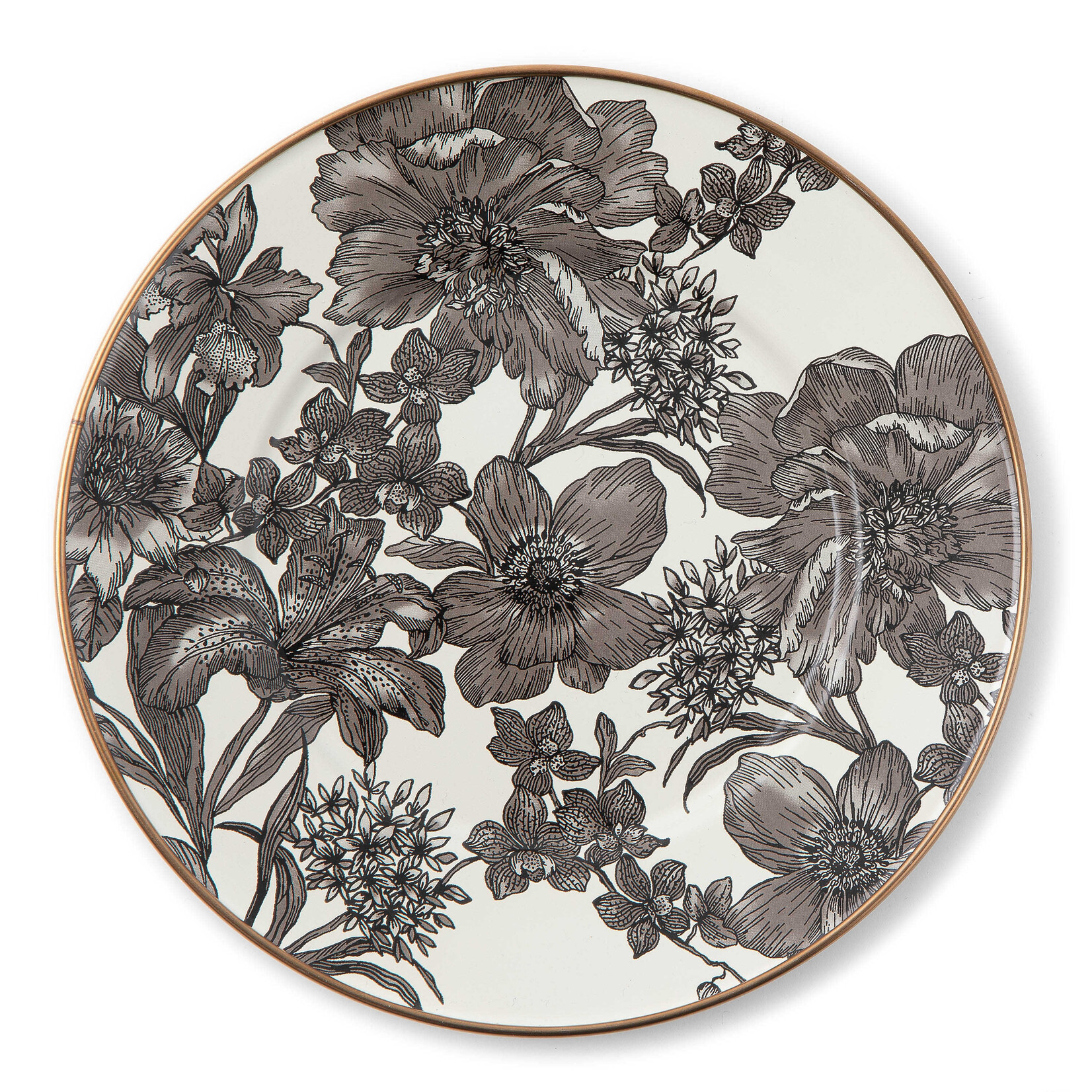MacKenzie-Childs Sterling English Garden Enamel Salad/Dessert Plate