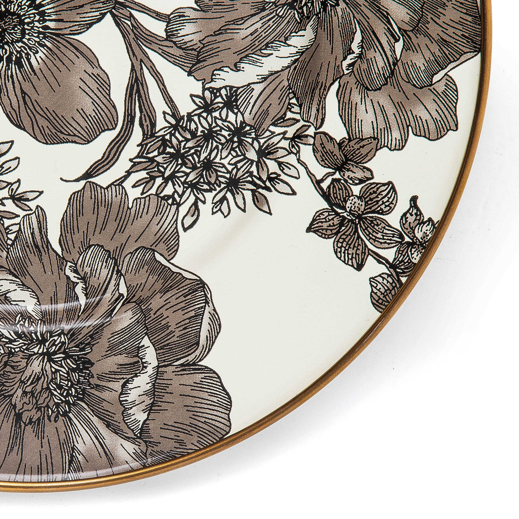 MacKenzie-Childs Sterling English Garden Enamel Salad/Dessert Plate