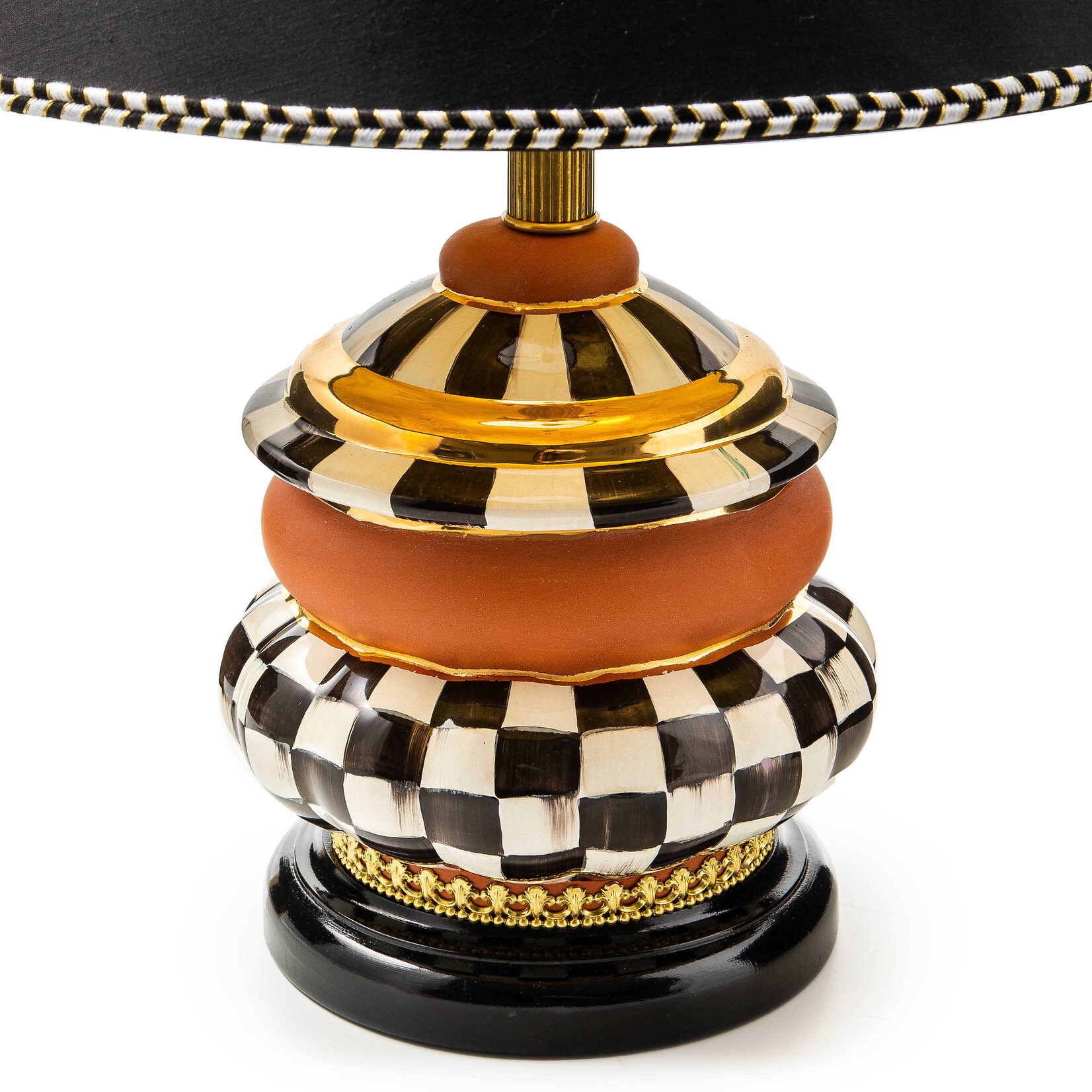 MacKenzie-Childs groovy table lamp - courtly check