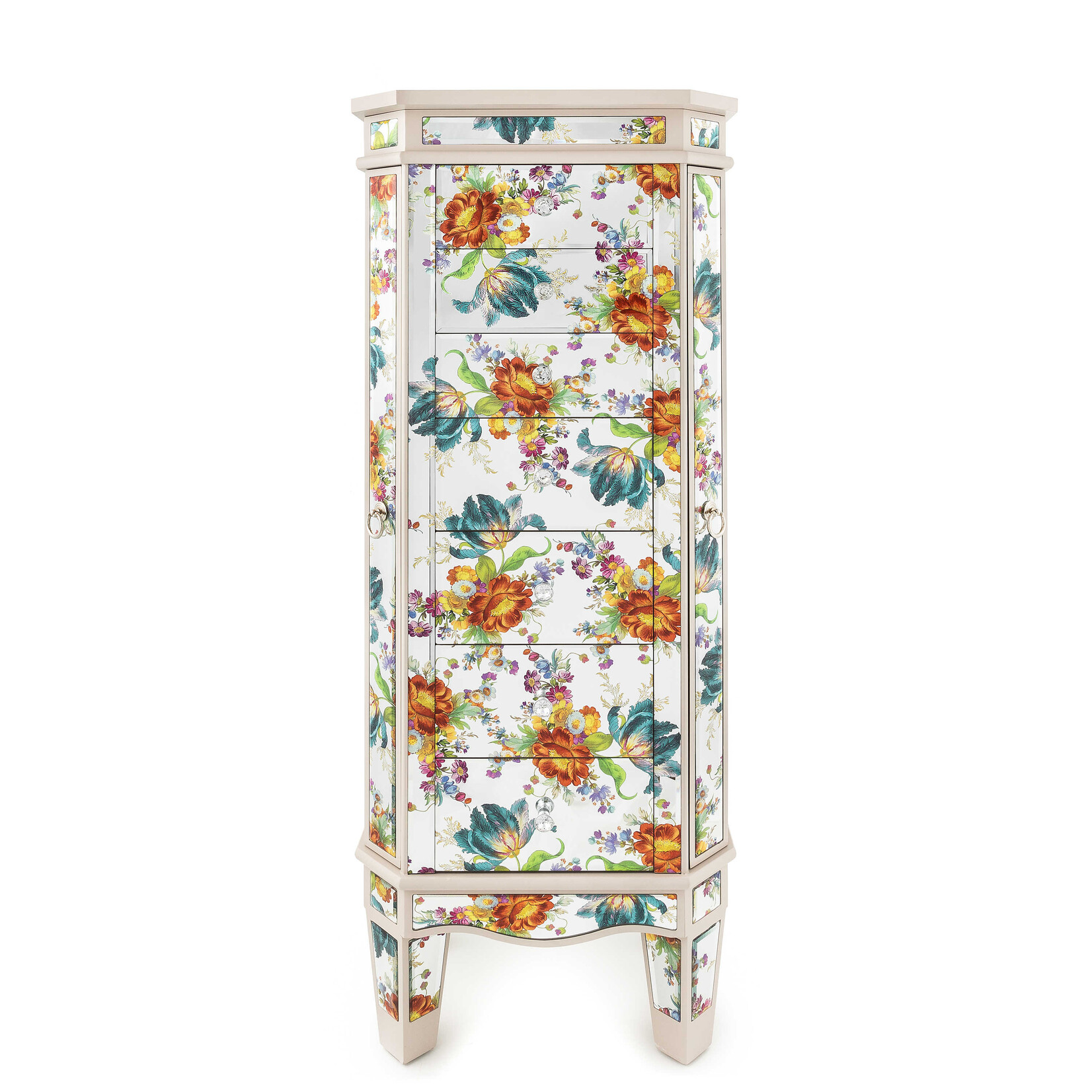 MacKenzie-Childs Flower Market Reflections Standing Jewelry Armoire