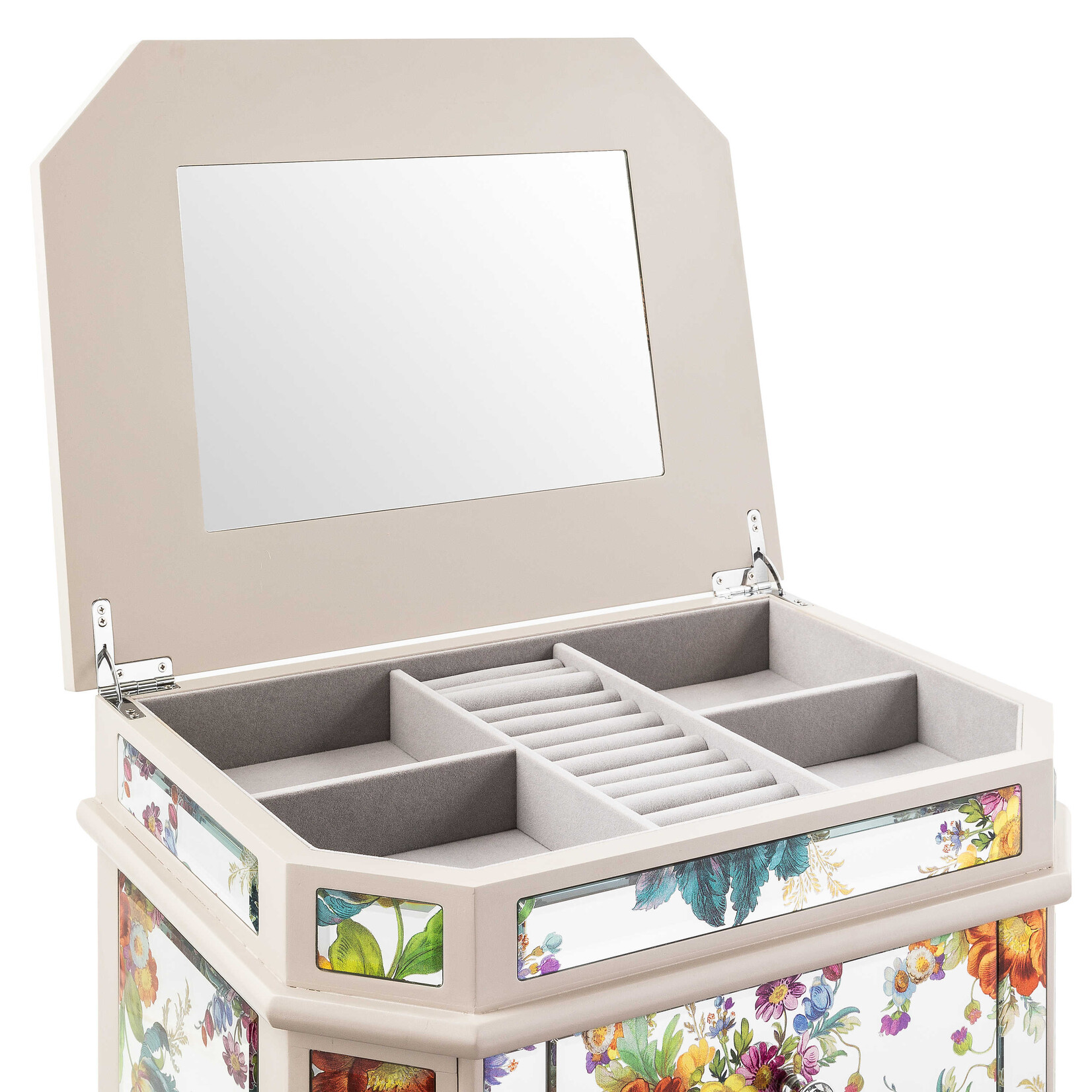 MacKenzie-Childs Flower Market Reflections Standing Jewelry Armoire