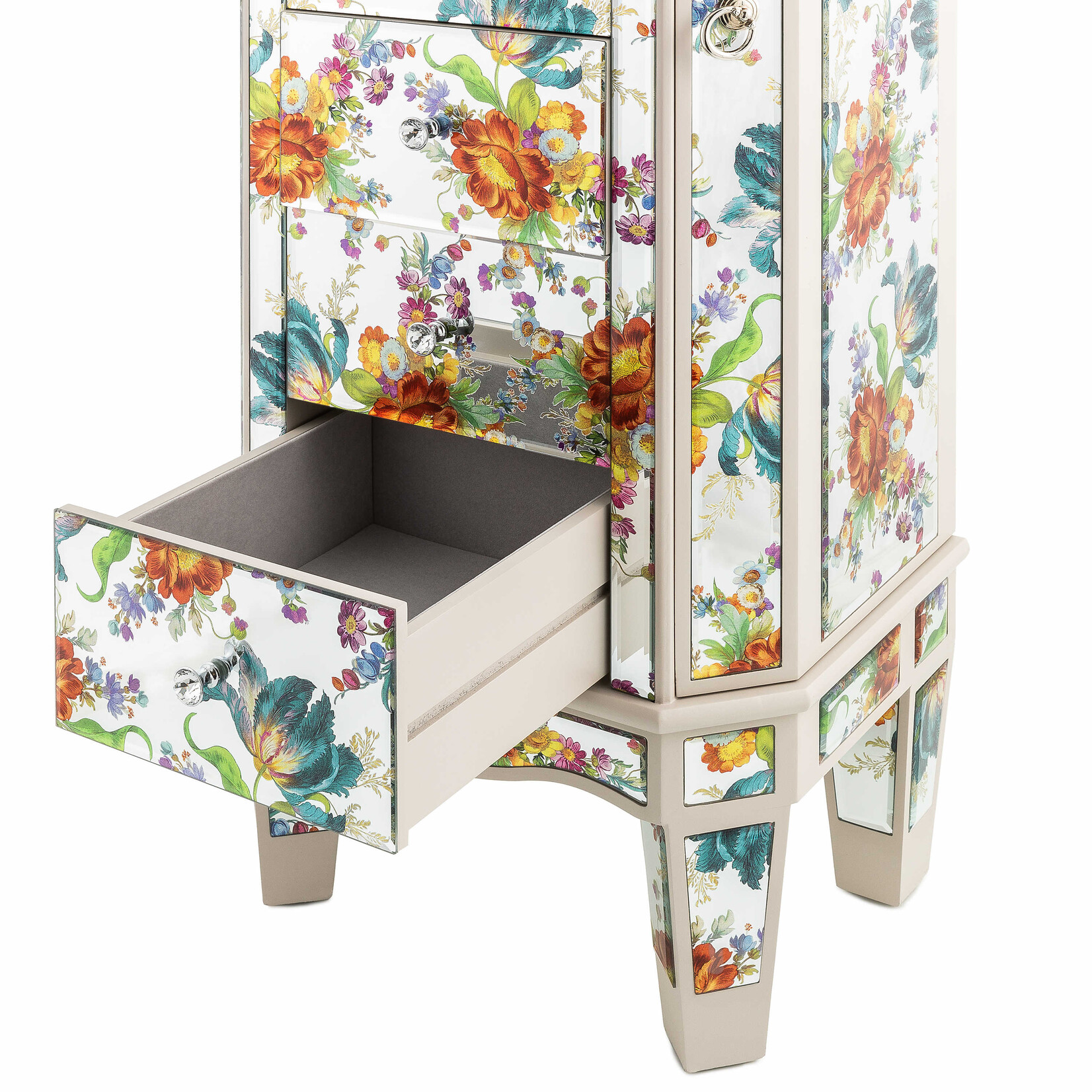 MacKenzie-Childs Flower Market Reflections Standing Jewelry Armoire