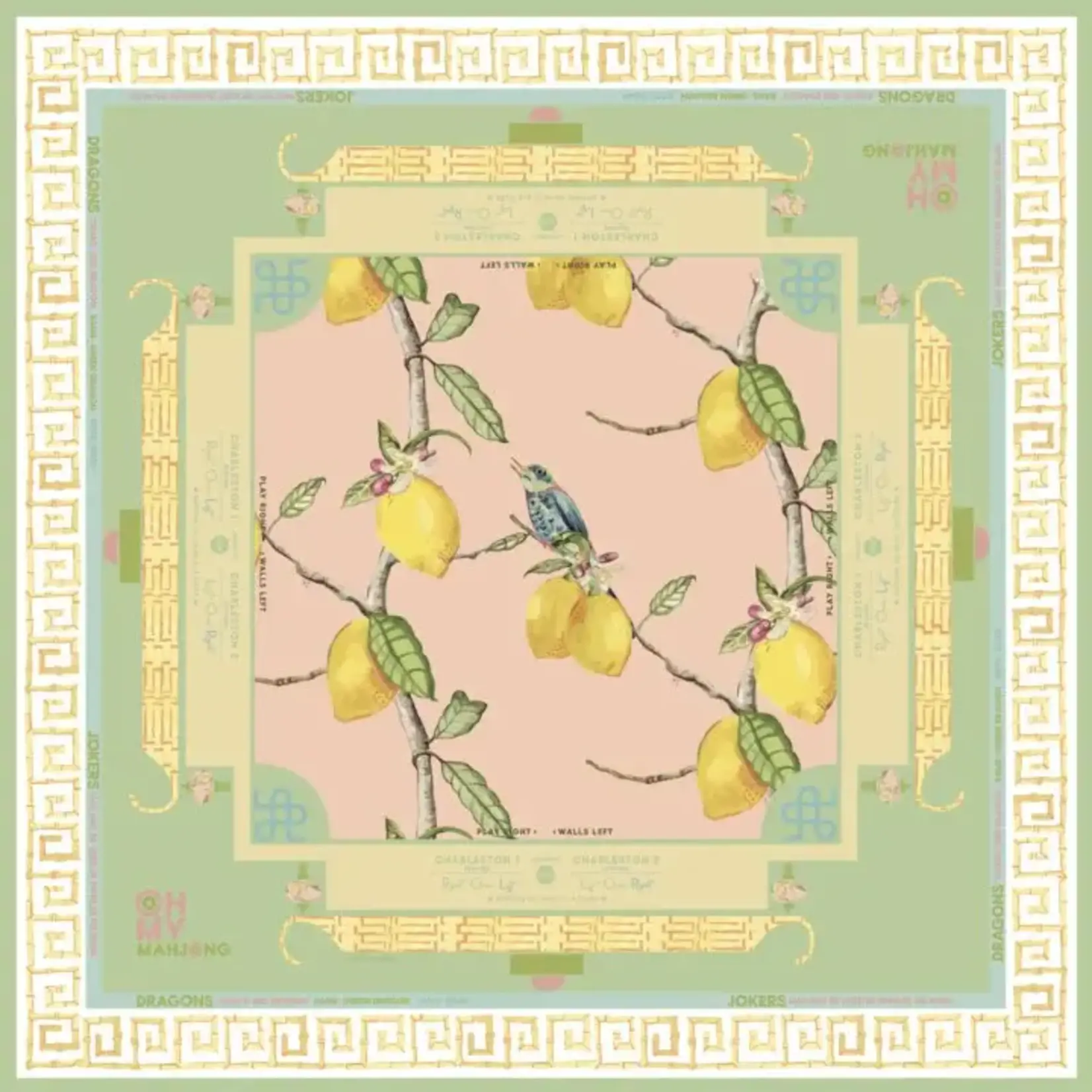 Oh My Mahjong Citrus Songbird Mat
