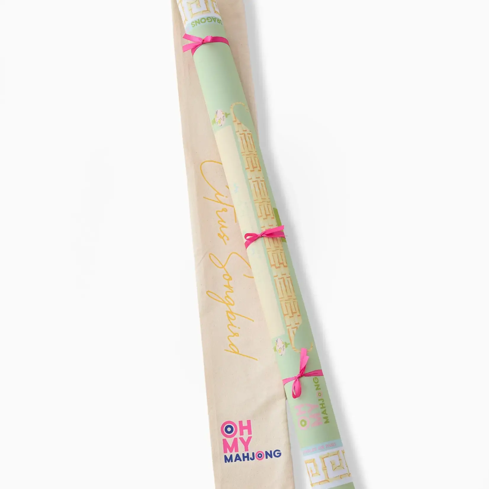 Oh My Mahjong Citrus Songbird Mat