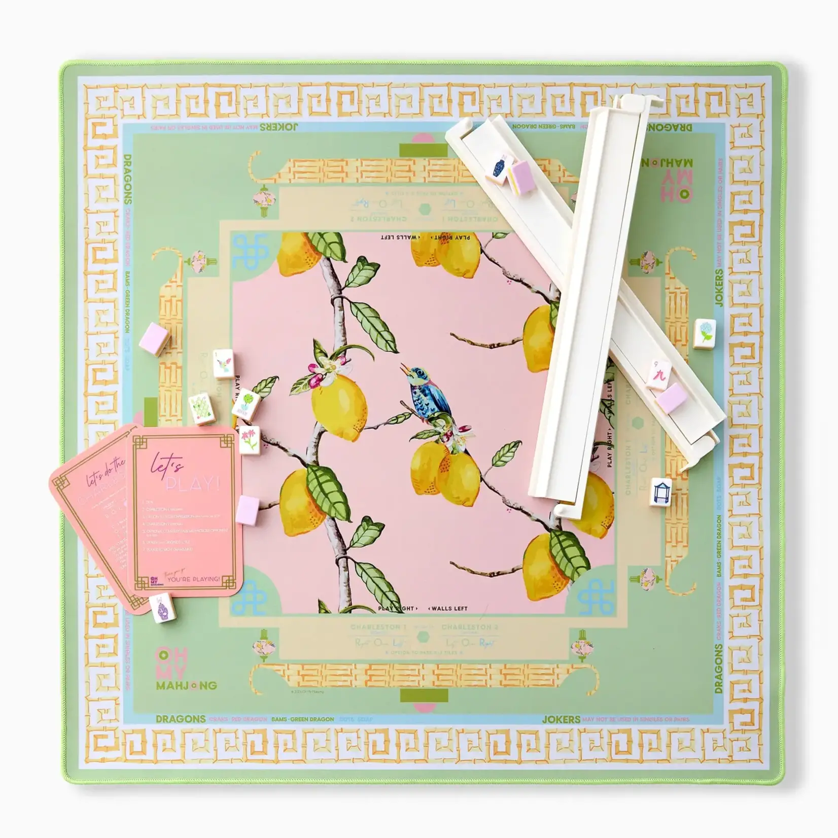 Oh My Mahjong Citrus Songbird Mat