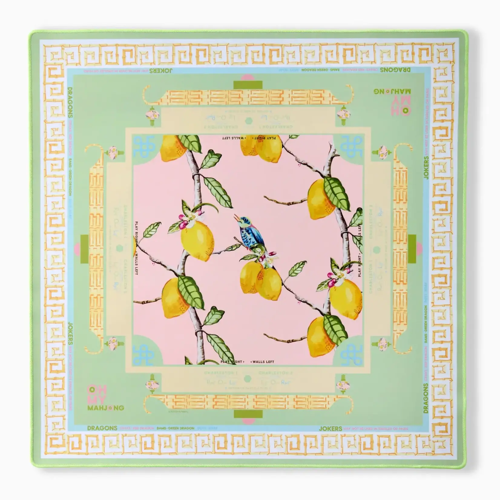 Oh My Mahjong Citrus Songbird Mat