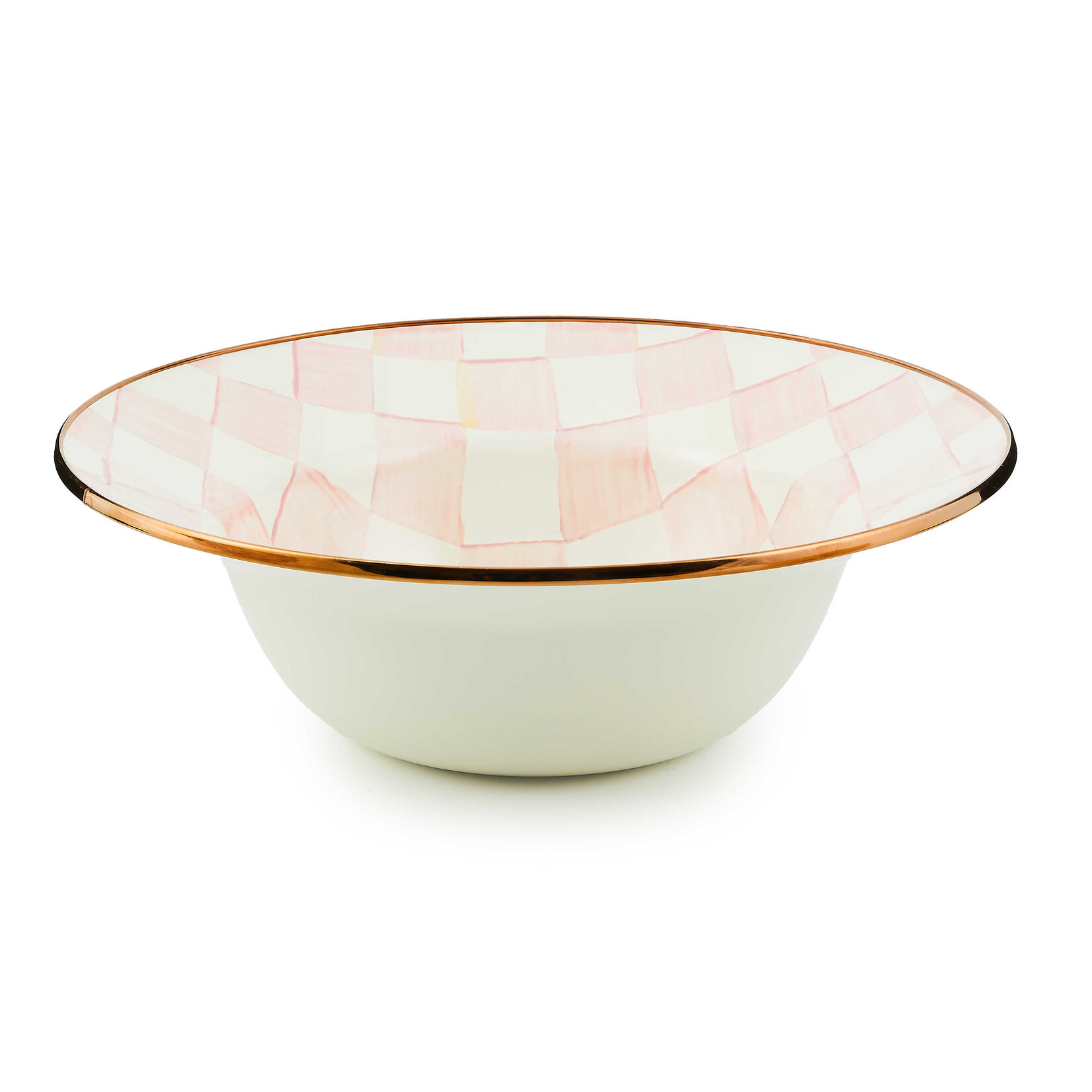 MacKenzie-Childs Rosy Check Serving Bowl