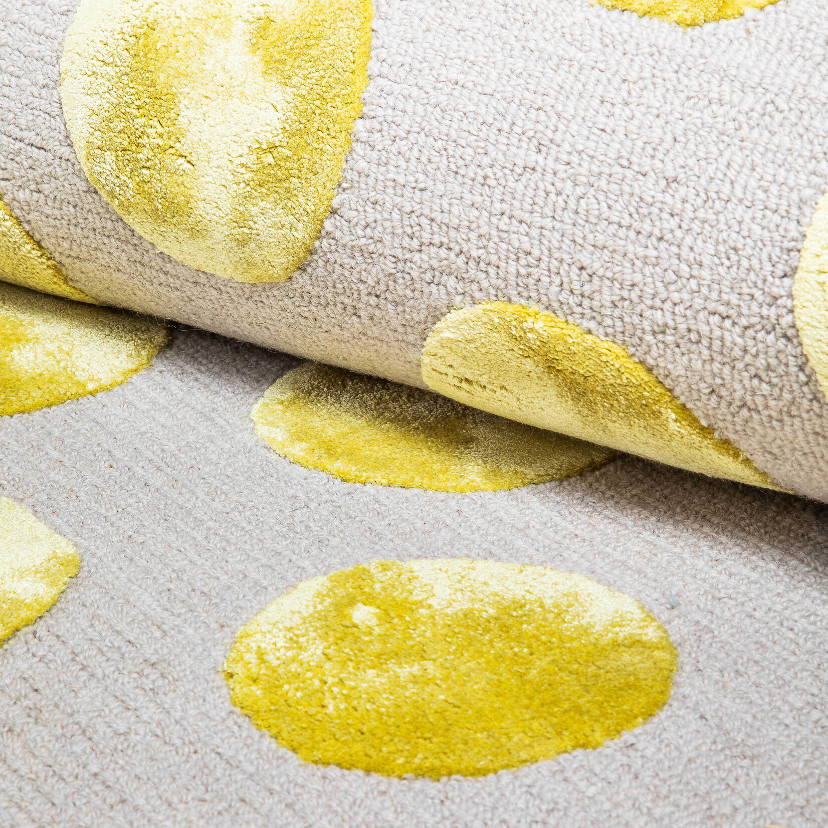 MacKenzie-Childs Macro Dot Chartreuse Rug - 2'6" x 8'