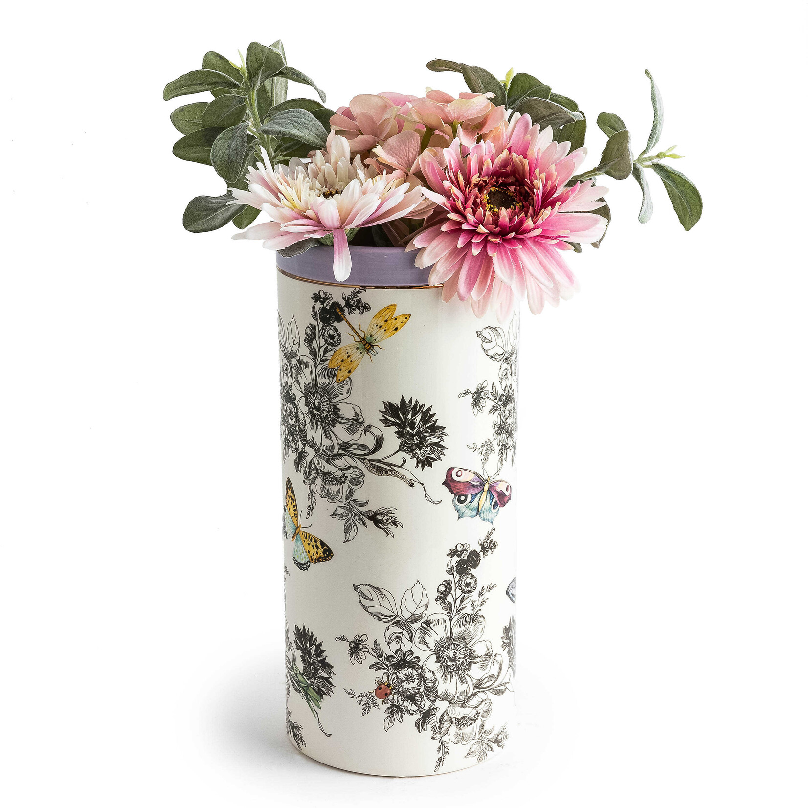 MacKenzie-Childs butterfly toile vase - tall