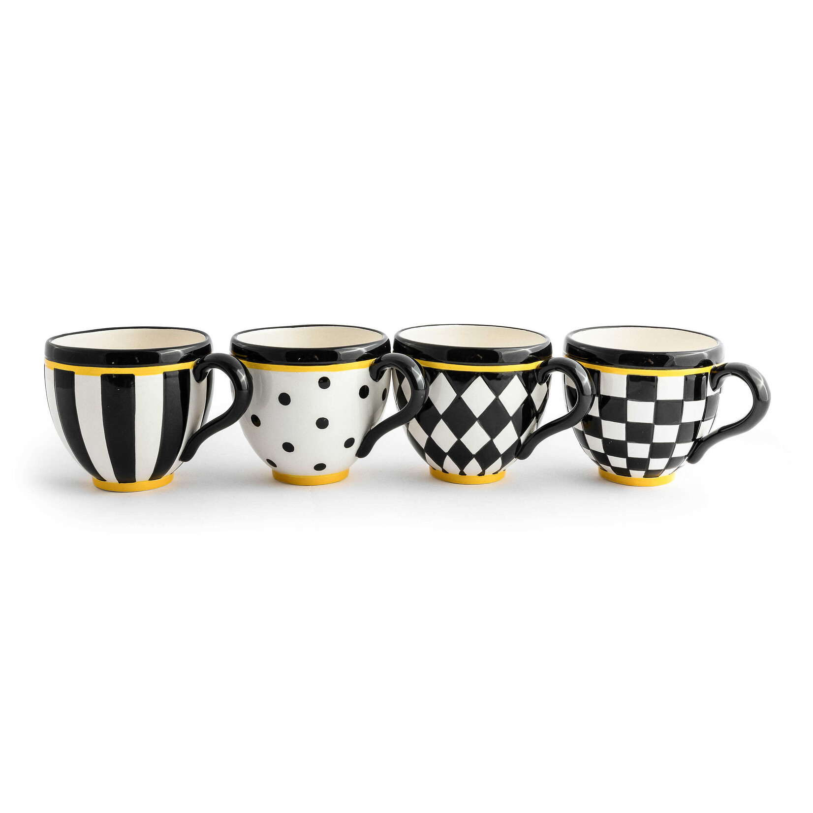 MacKenzie-Childs Courtly Mugs, Set of 4