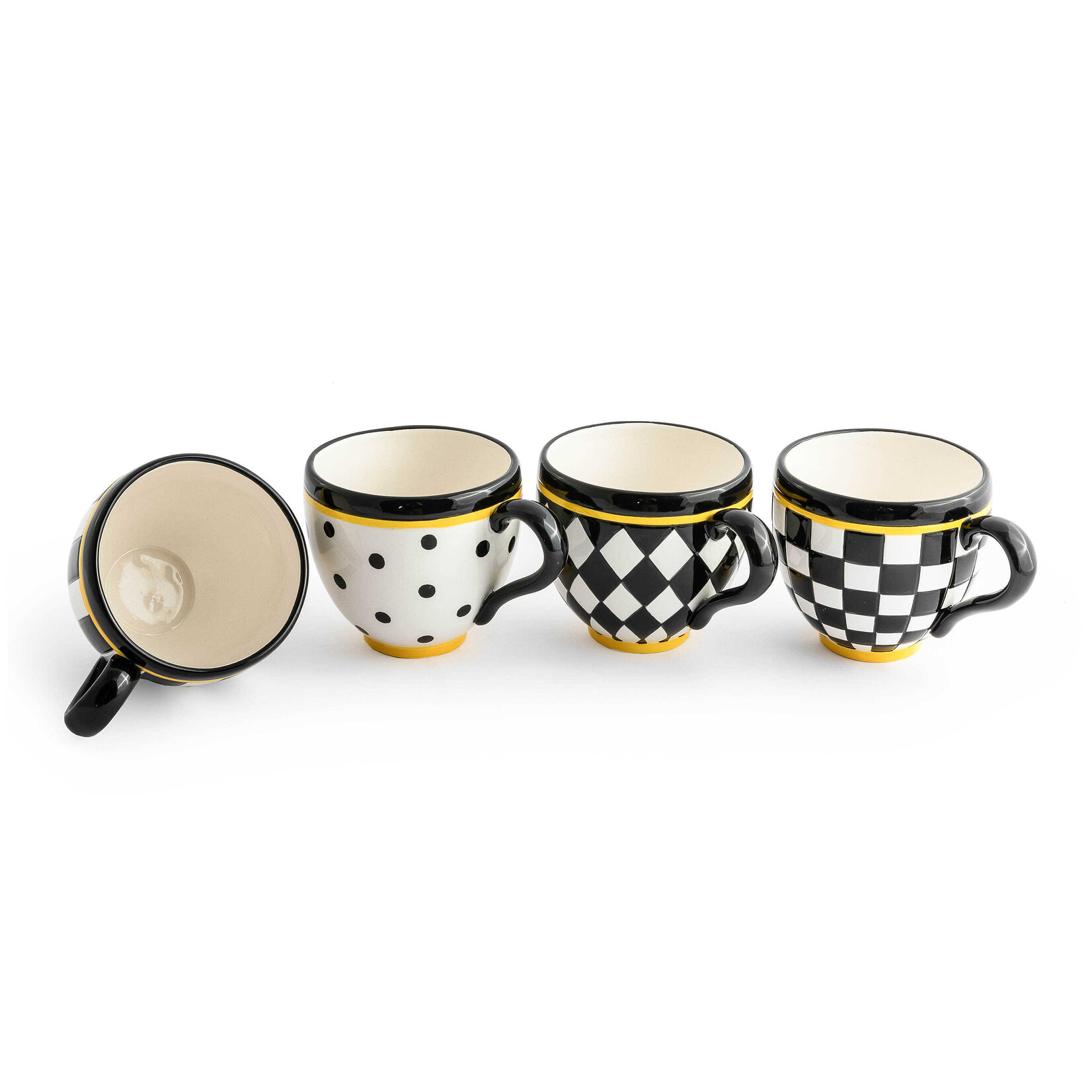 MacKenzie-Childs Courtly Mugs, Set of 4