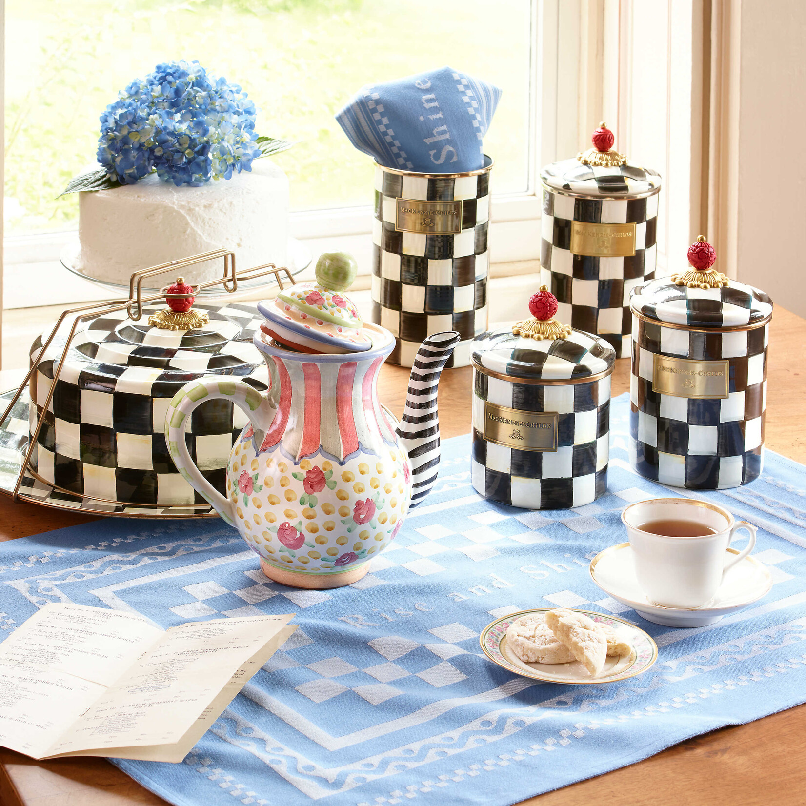MacKenzie-Childs Courtly Check Medium Canister