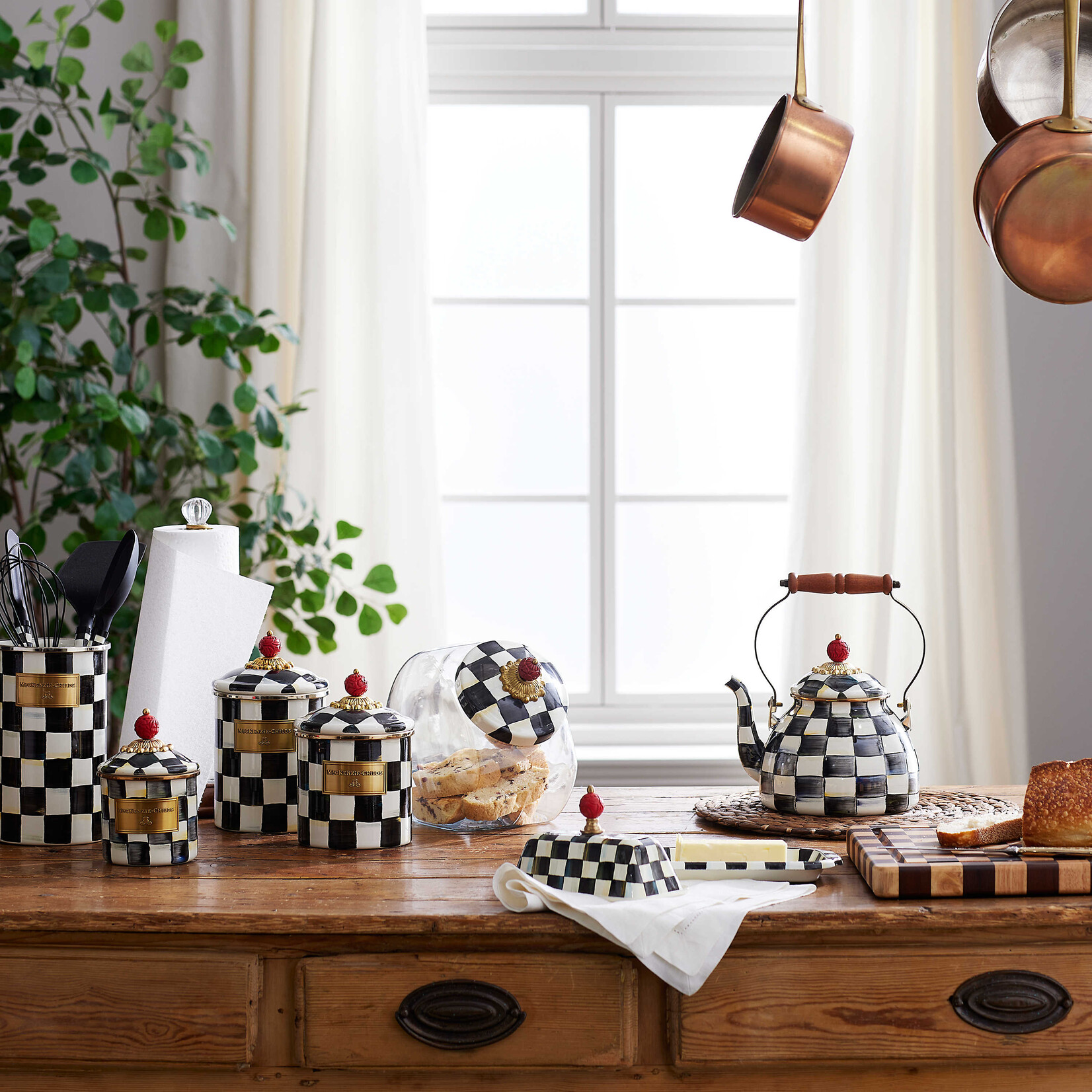 MacKenzie-Childs Courtly Check Medium Canister