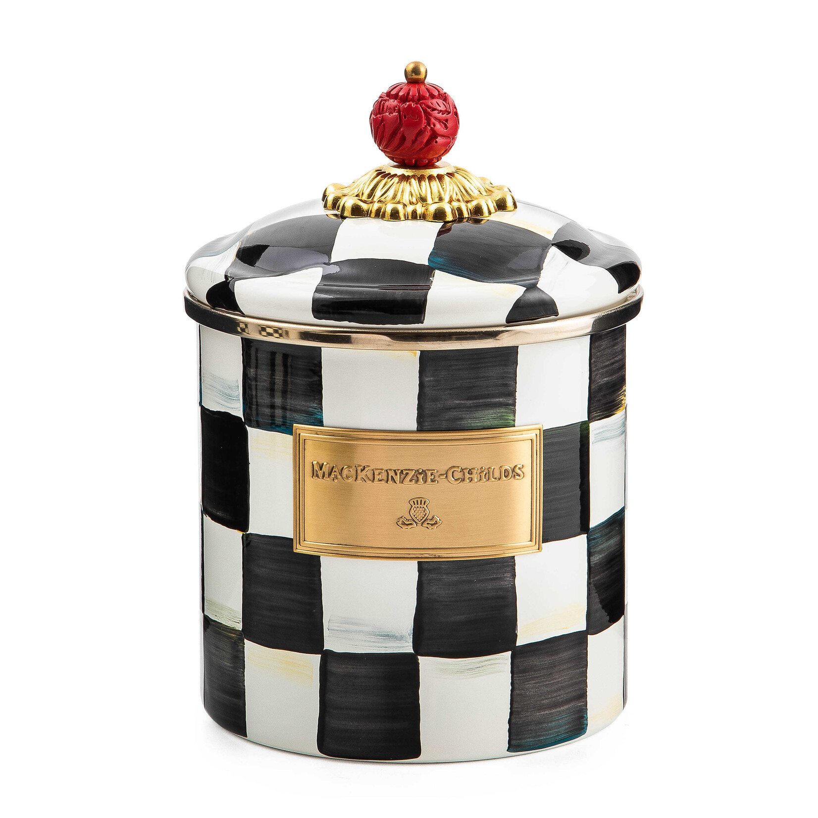 MacKenzie-Childs Courtly Check Small Canister