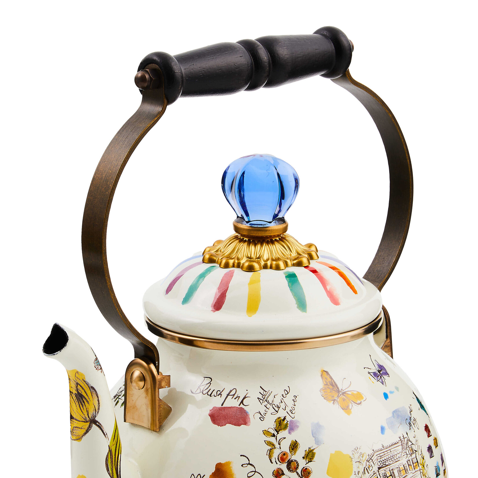 MacKenzie-Childs Sketchbook 2 Quart Tea Kettle