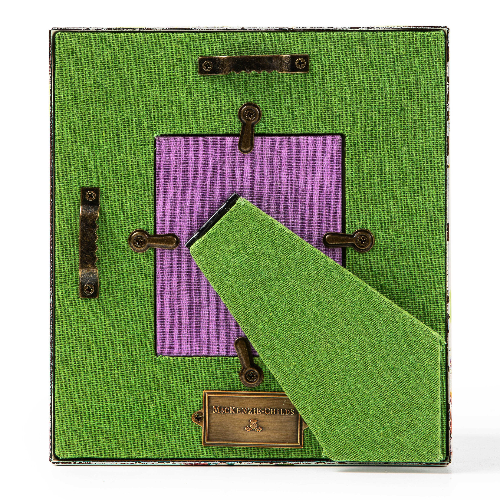 MacKenzie-Childs wildflowers enamel 2.5" x 3" frame - green