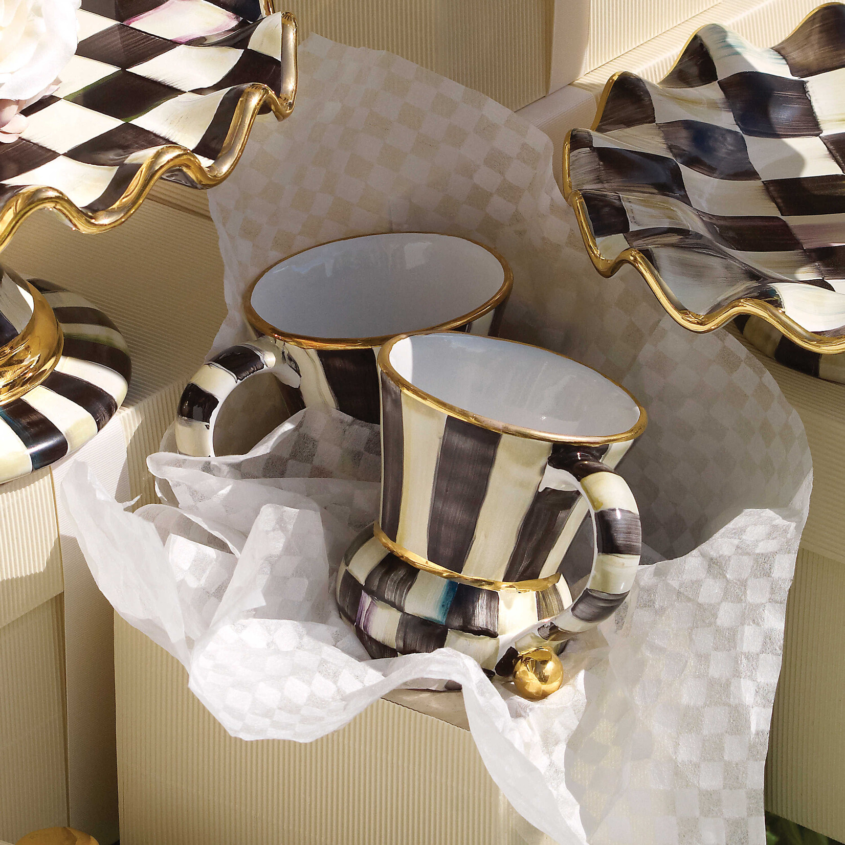 MacKenzie-Childs Courtly Check Ceramic Mug