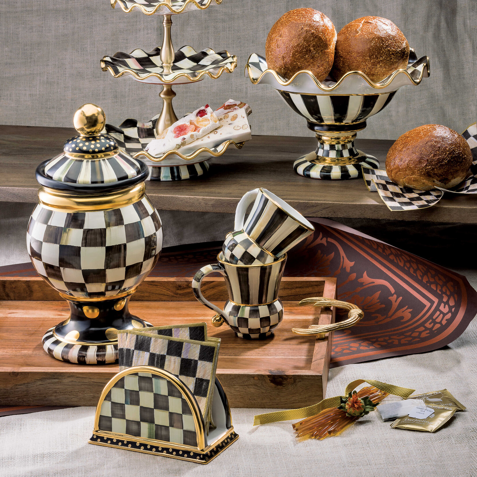 MacKenzie-Childs Courtly Check Ceramic Mug