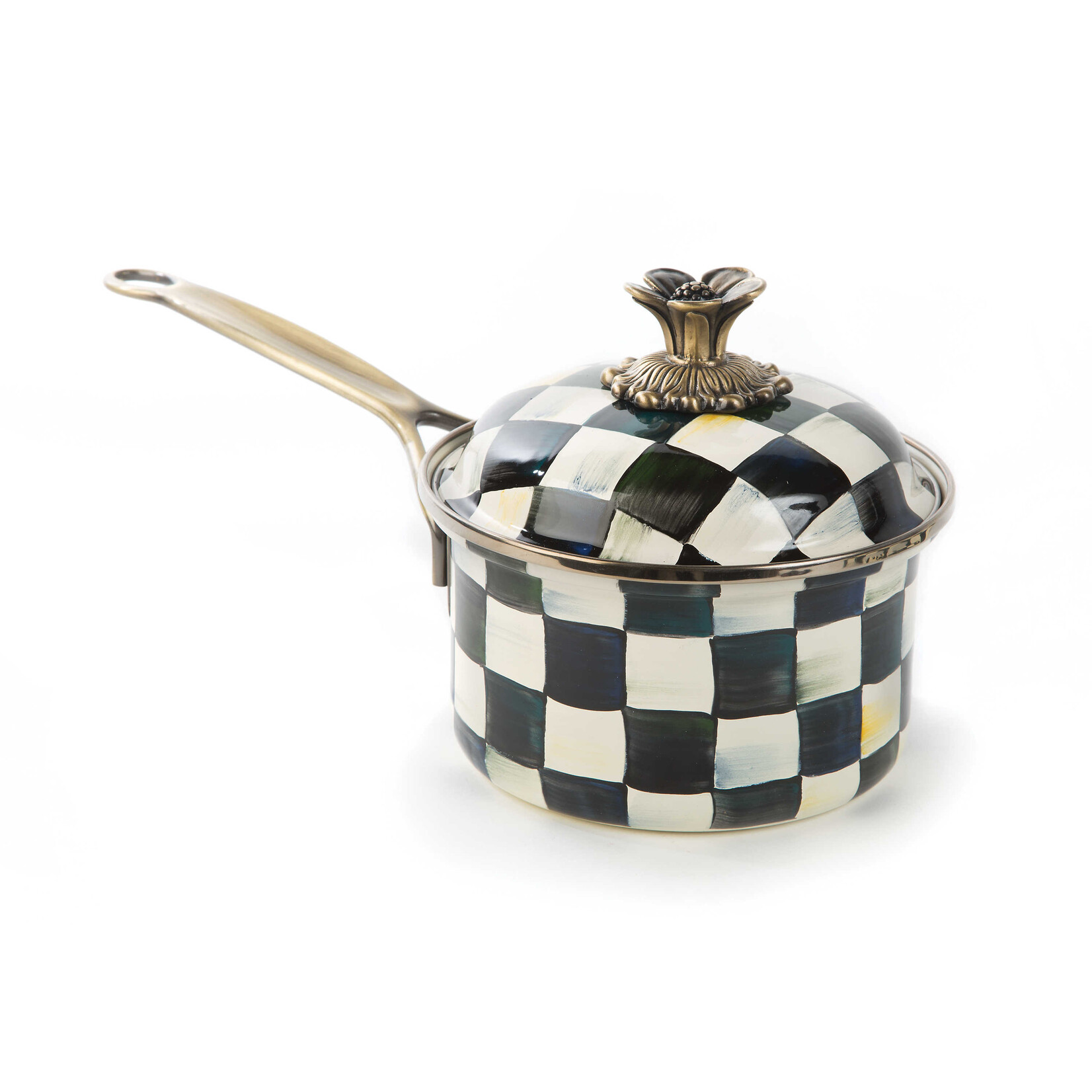 MacKenzie-Childs Courtly Check 1 Quart Saucepan