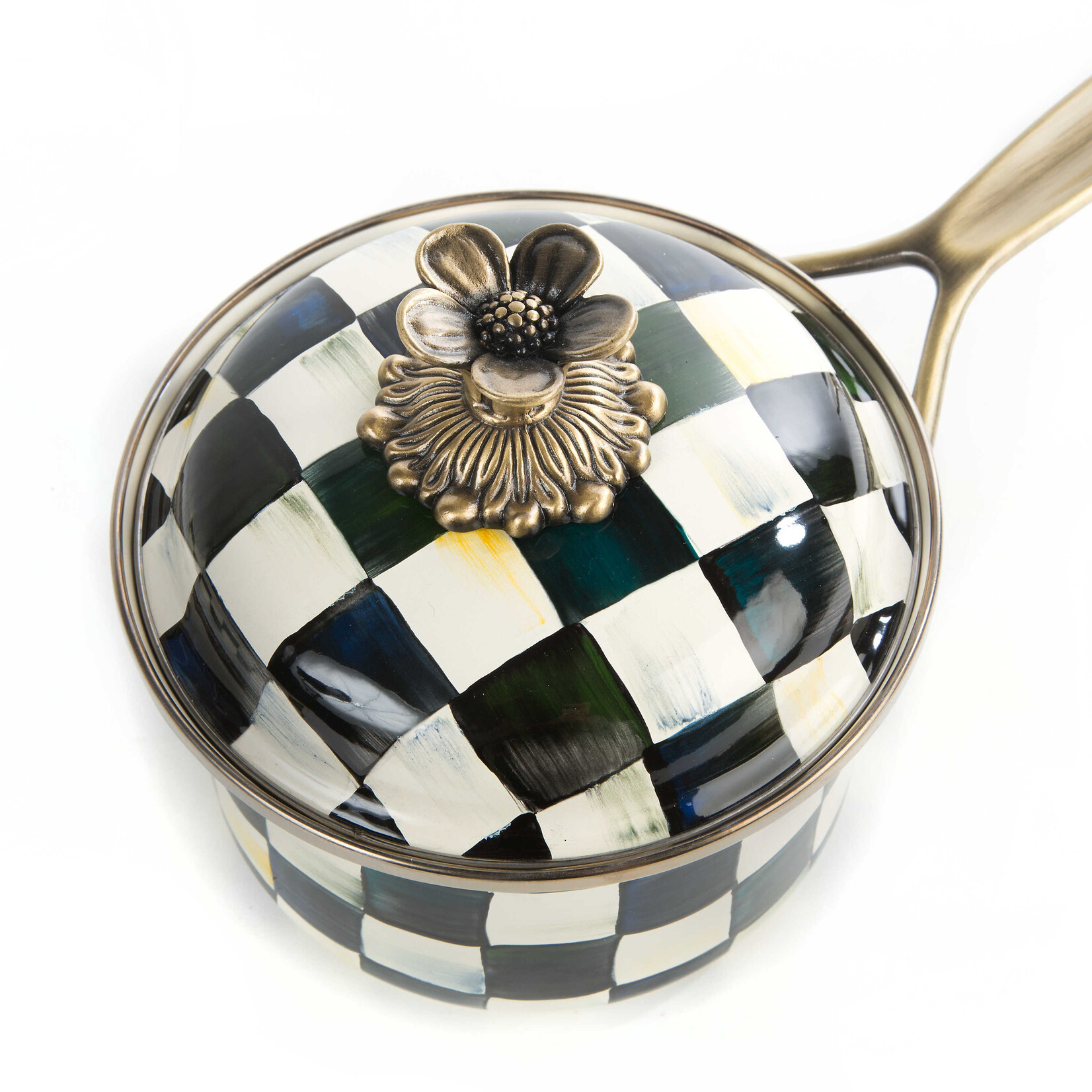 MacKenzie-Childs Courtly Check 1 Quart Saucepan