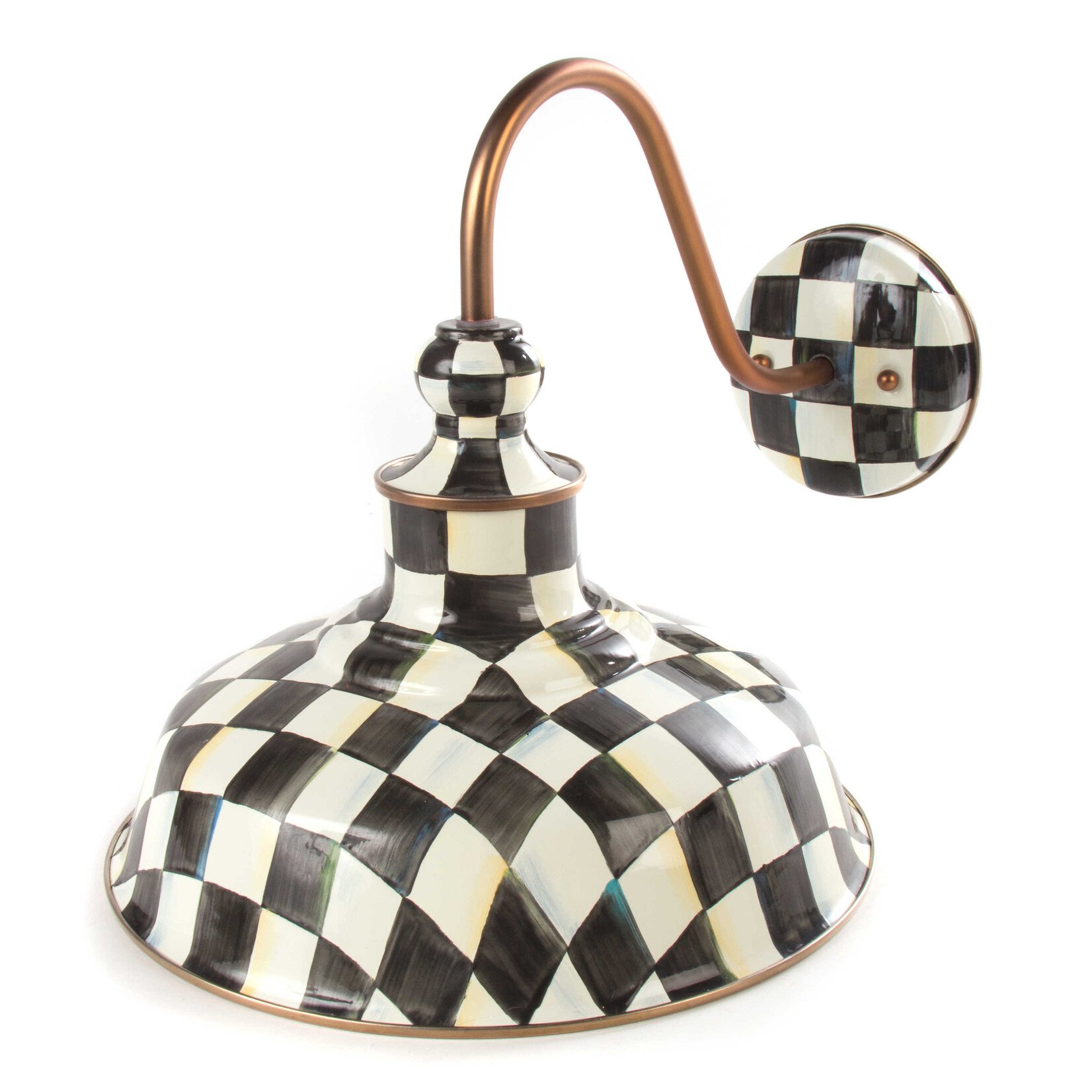 MacKenzie-Childs Courtly Check 12" Barn Sconce