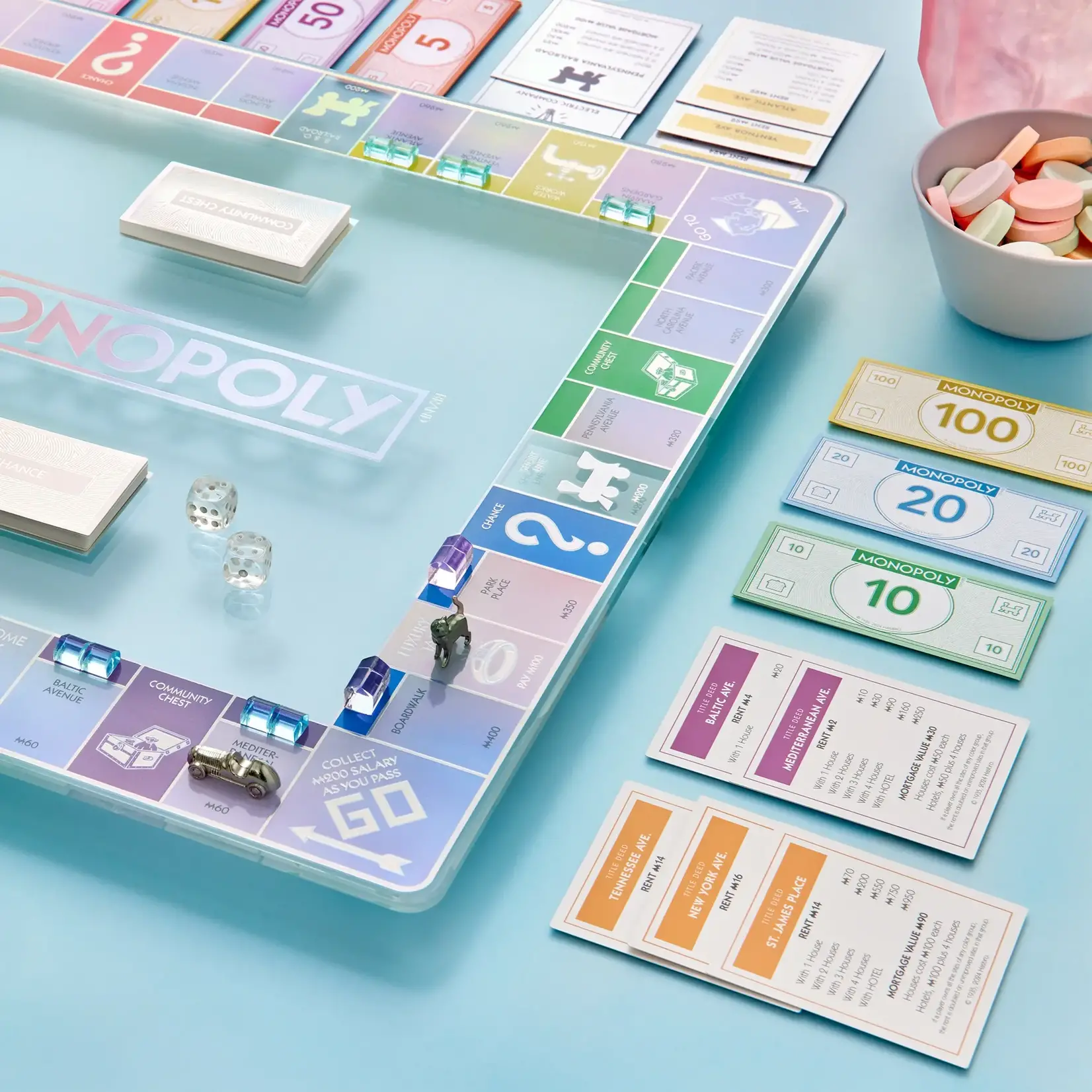 WS Game Company Monopoly Aura Glass Edition